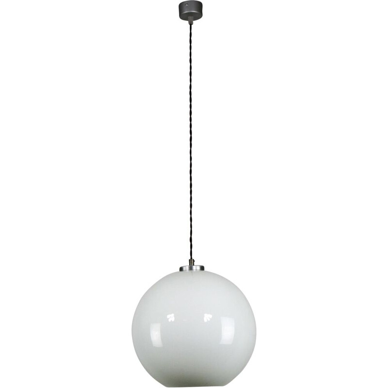 Vintage white glass pendant lamp