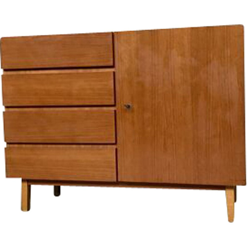 Scandinavian vintage sideboard with 4 drawers, 1950-1960