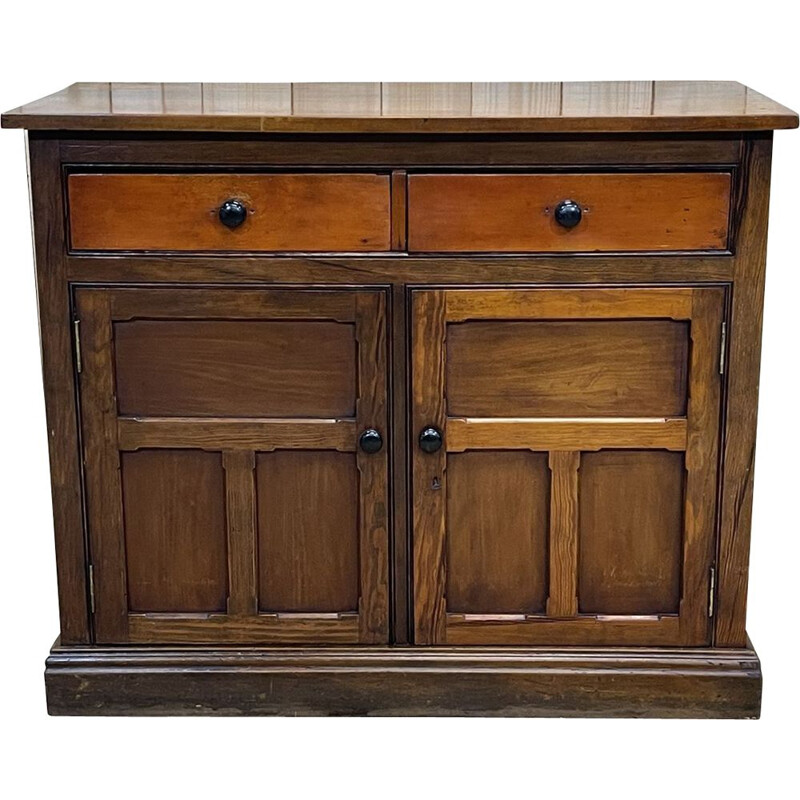 Vintage English highboard in pitch pine