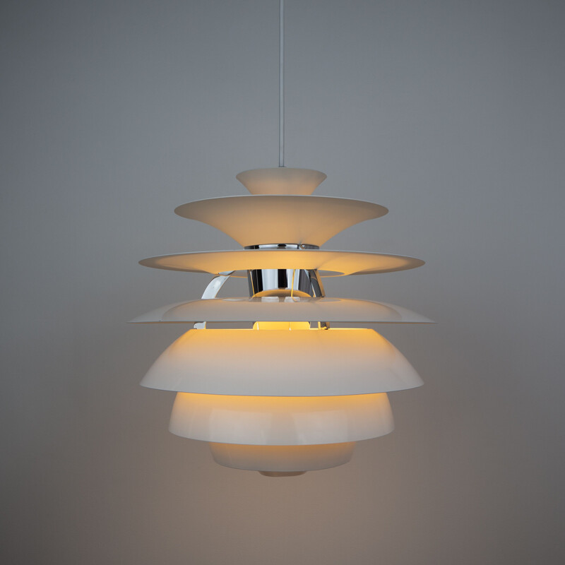 Danish vintage pendant lamp Ph Snowball by Poul Henningsen for Louis Poulsen, 1985