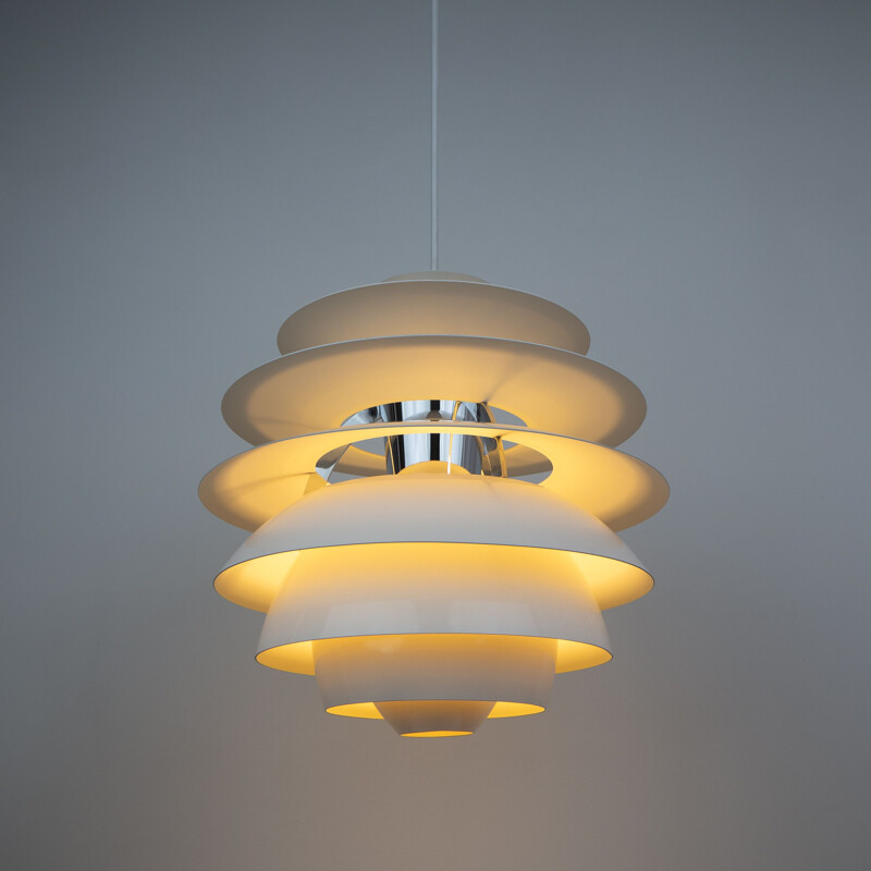 Danish vintage pendant lamp Ph Snowball by Poul Henningsen for Louis Poulsen, 1985