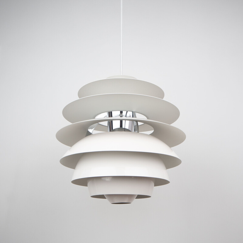 Danish vintage pendant lamp Ph Snowball by Poul Henningsen for Louis Poulsen, 1985