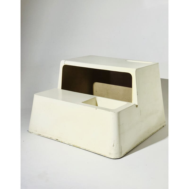 Vintage wit bureau in glasvezel "Ozoo 700" van Marc Berthier