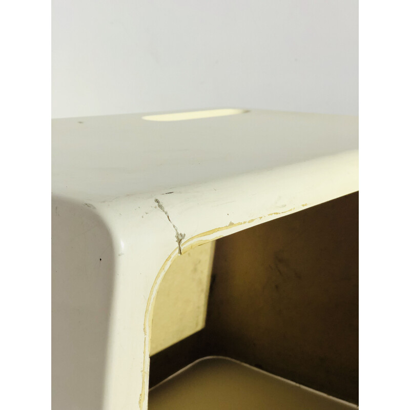 Vintage Schreibtisch aus weißem Fiberglas "Ozoo 700" von Marc Berthier