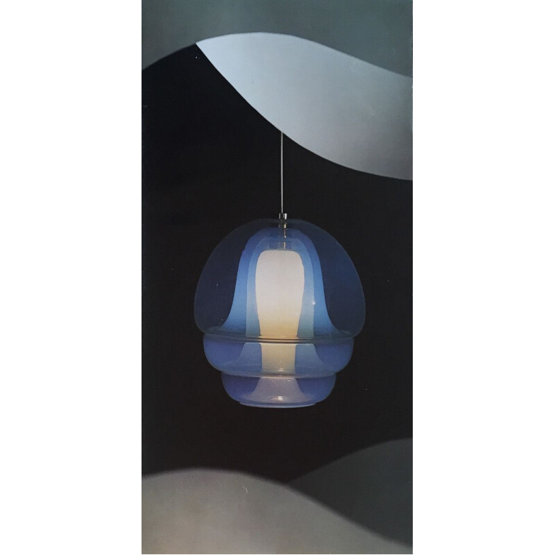 Mid-century Ls134 pendant lamp by Carlo Nason for Mazzega