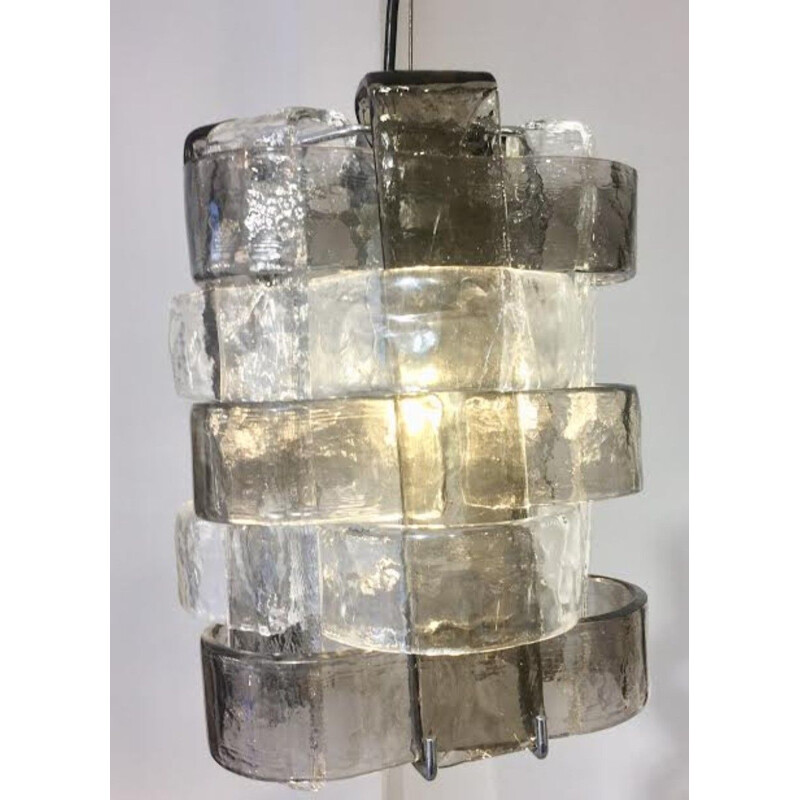 Mid-century pendant lamp in Murano glass by Carlo Nason, Italy 1960