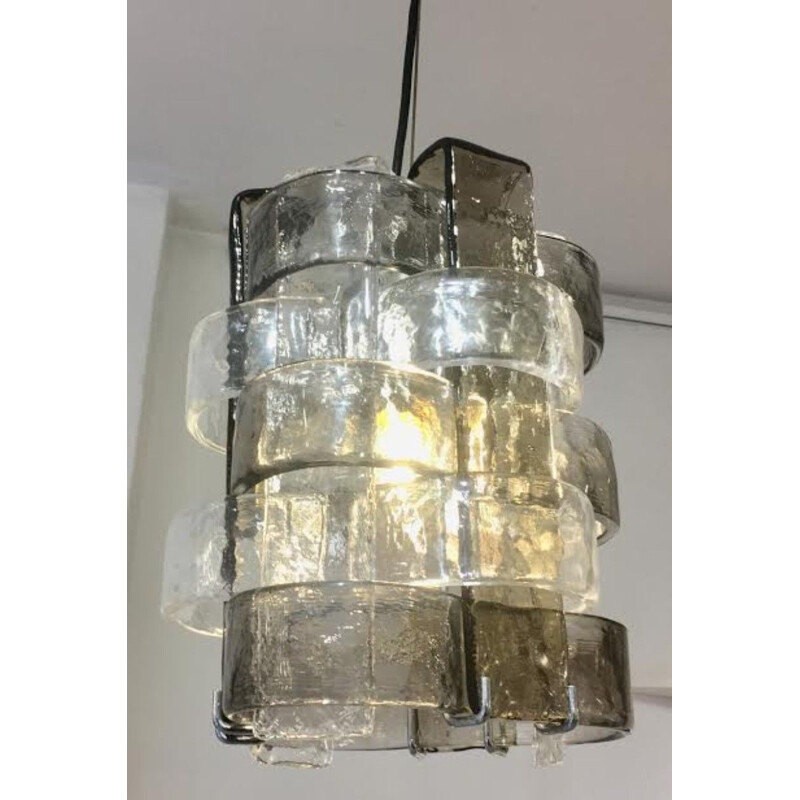 Mid-century pendant lamp in Murano glass by Carlo Nason, Italy 1960