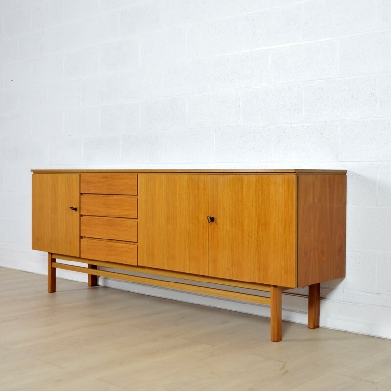 Mid-century sideboard in teak with flap door - 1960s