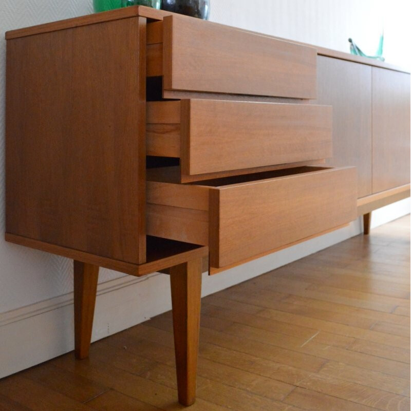 Sideboard in teak wood with flapdoors - 1960s