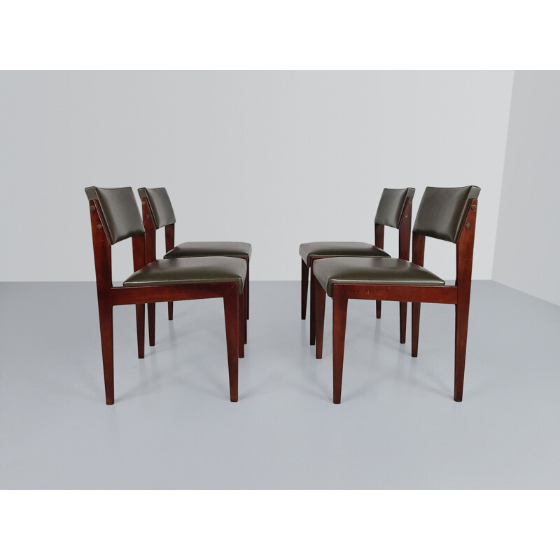 Set of 4 vintage chairs by Pieter de Bruyne for V-Form, Belgium 1960