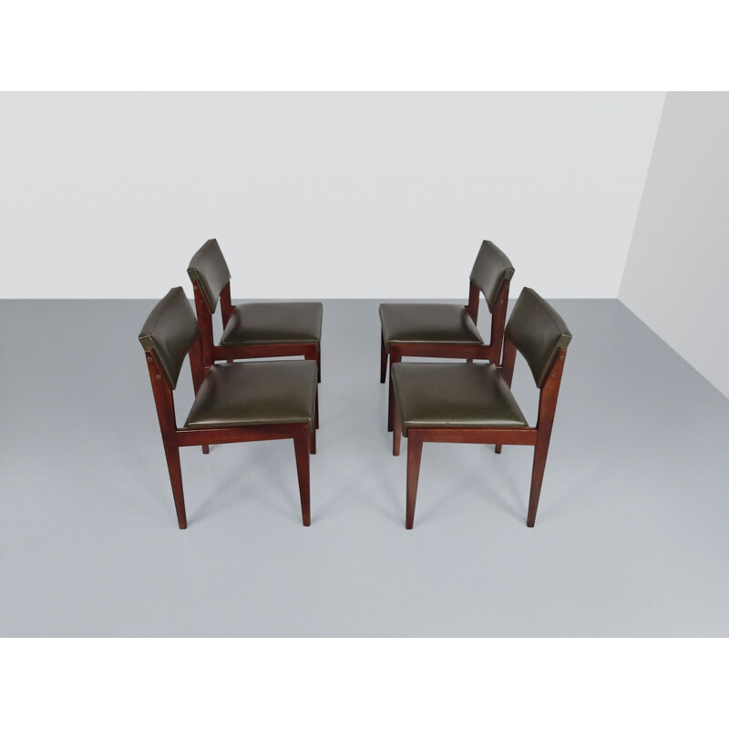 Set of 4 vintage chairs by Pieter de Bruyne for V-Form, Belgium 1960