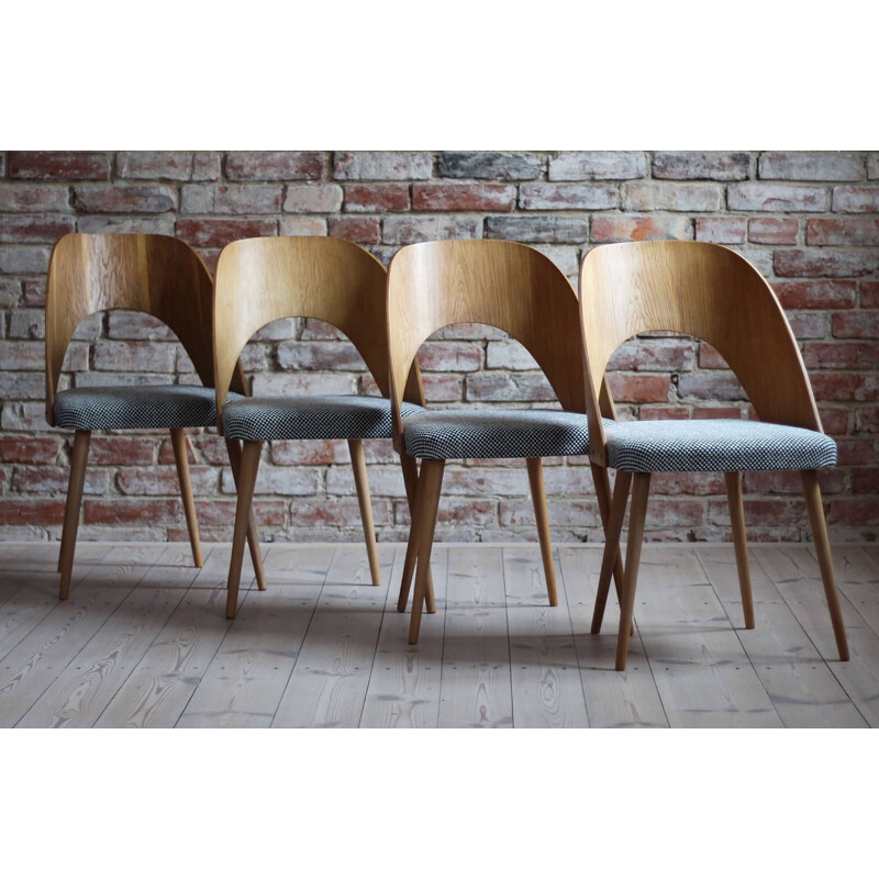 Set of 4 mid century dining chairs by Antonin Šuman for Drevopodnik Onv Pisek, 1960s