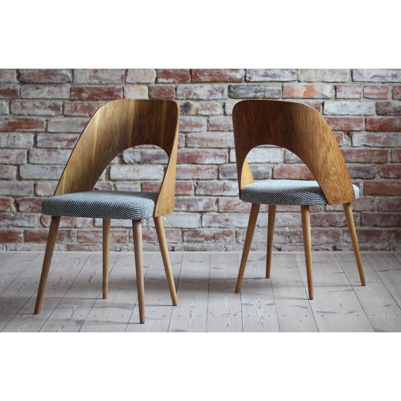 Set of 4 mid century dining chairs by Antonin Šuman for Drevopodnik Onv Pisek, 1960s