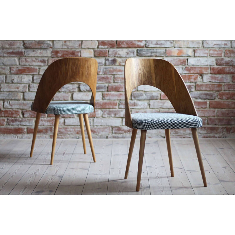 Set of 4 mid century dining chairs by Antonin Šuman for Drevopodnik Onv Pisek, 1960s