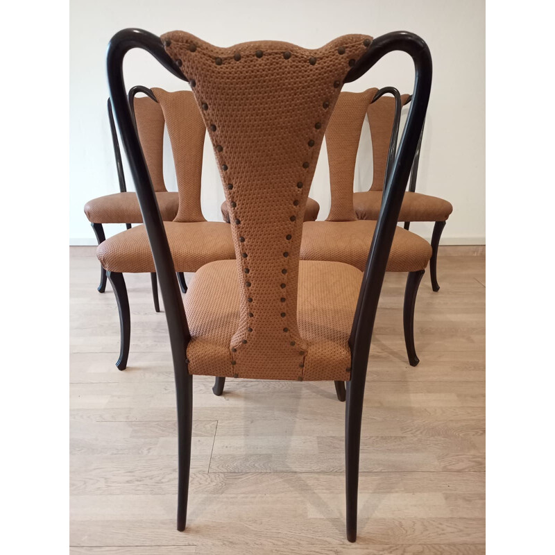 Set of 6 vintage chairs by Vittorio Dassi, Italy 1950s