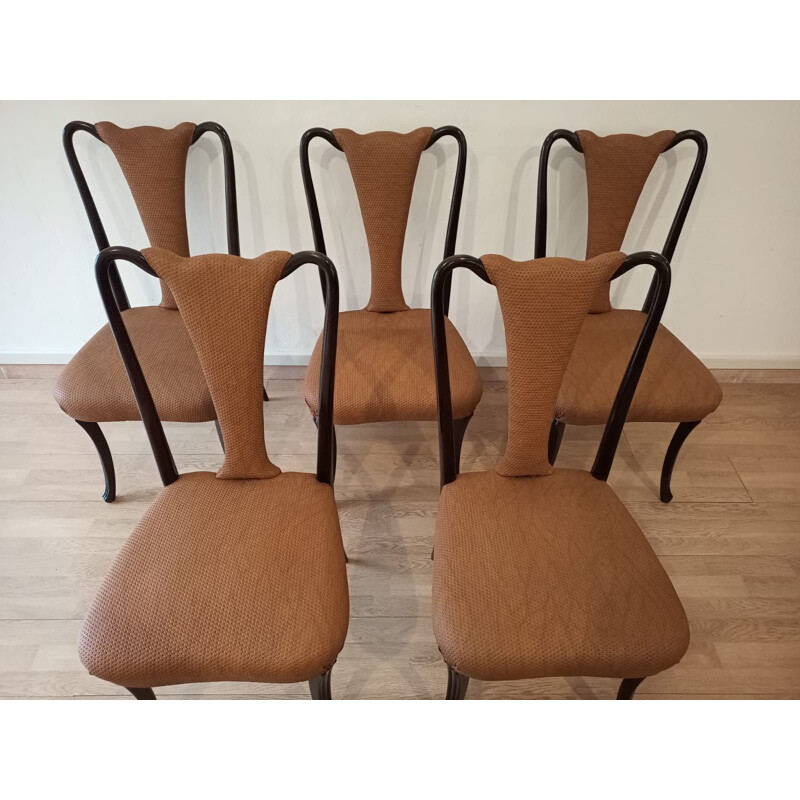 Set of 6 vintage chairs by Vittorio Dassi, Italy 1950s