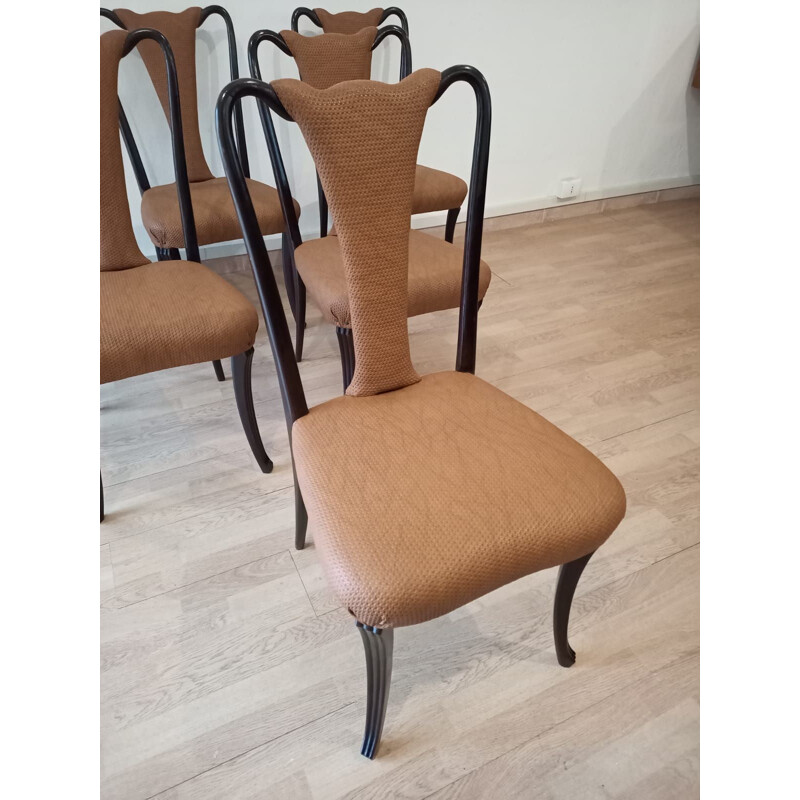 Set of 6 vintage chairs by Vittorio Dassi, Italy 1950s