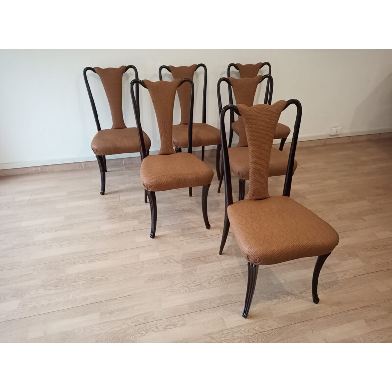 Set di 6 sedie vintage di Vittorio Dassi, Italia 1950