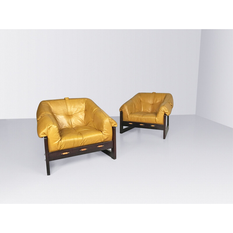 Pair of vintage armchairs mp-091 by Percival Lafer for Lafer S.A. Brésilien 1960