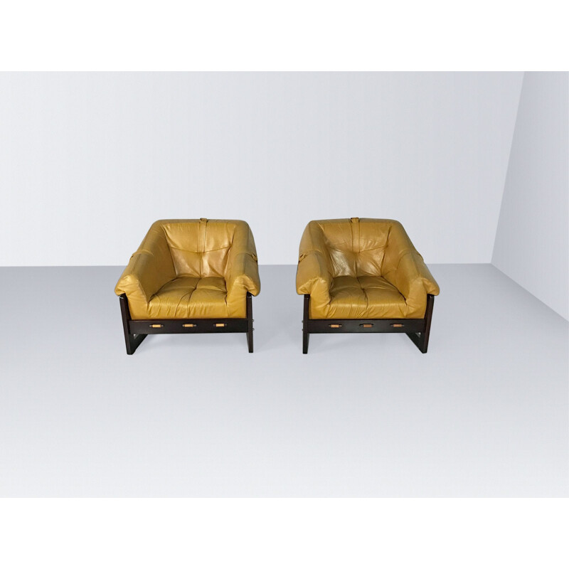 Pair of vintage armchairs mp-091 by Percival Lafer for Lafer S.A. Brésilien 1960