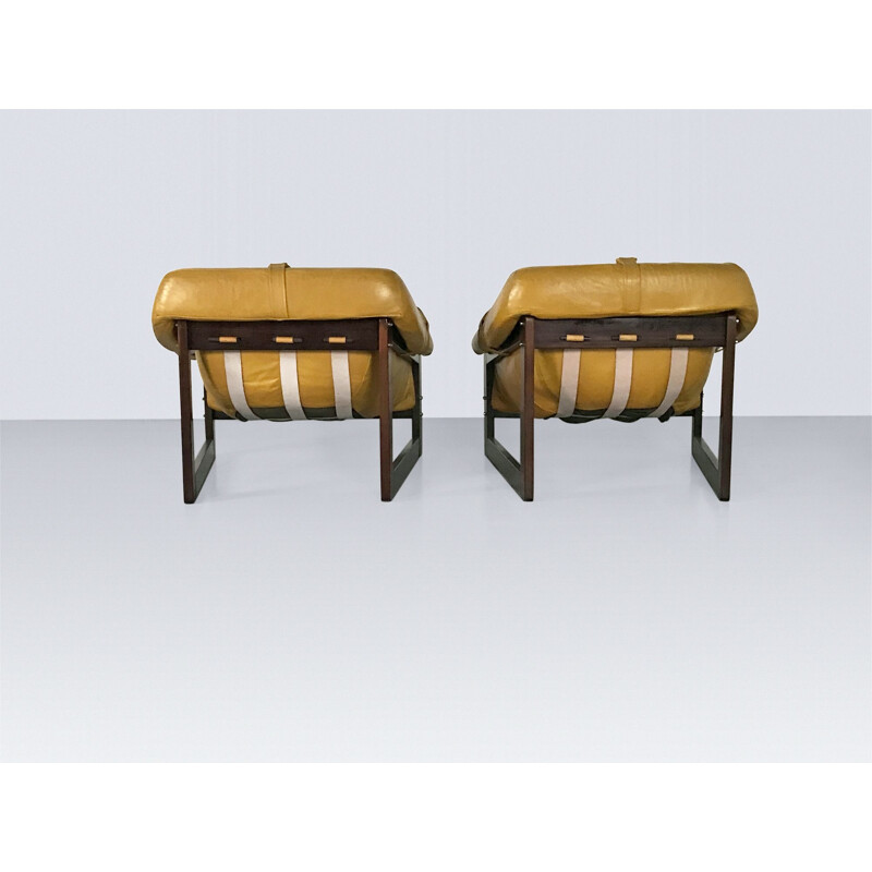 Pair of vintage armchairs mp-091 by Percival Lafer for Lafer S.A. Brésilien 1960