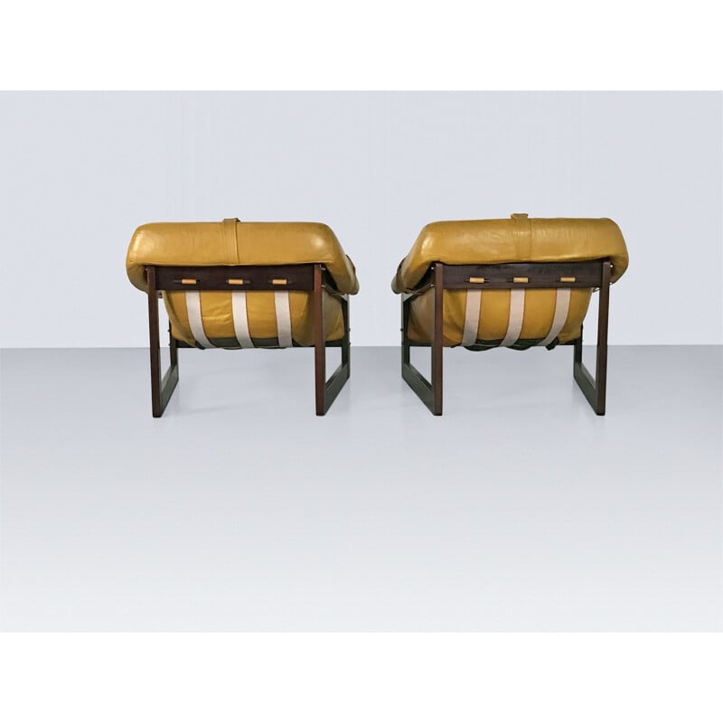 Pair of vintage armchairs mp-091 by Percival Lafer for Lafer S.A. Brésilien 1960