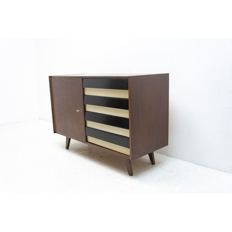 Vintage beechwood chest of drawers "U-458" by Jiri Jiroutek, Czech 1960