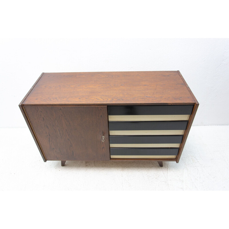 Vintage beechwood chest of drawers "U-458" by Jiri Jiroutek, Czech 1960