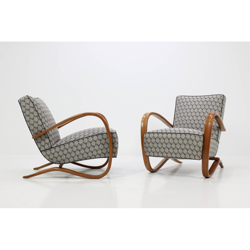 UP Zavody Brno armchair in beech bentwood, Jindrich HALABALA - 1930s