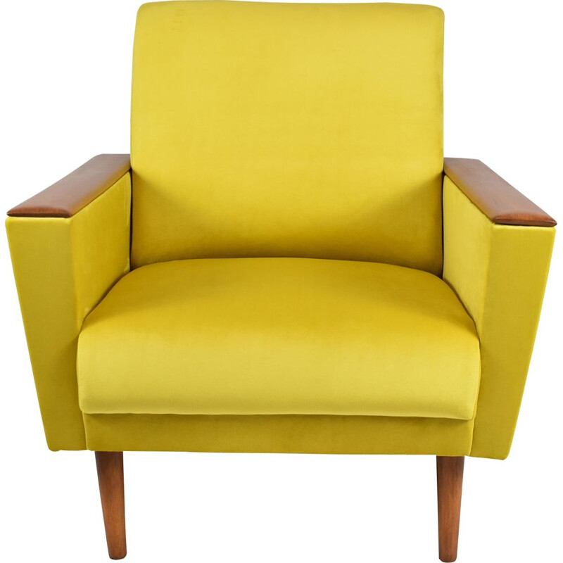 fauteuil vintage Ddr - jaune 1960
