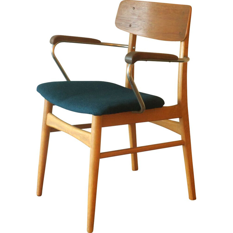 Cadeira de secretária de teca dinamarquesa Vintage, 1960