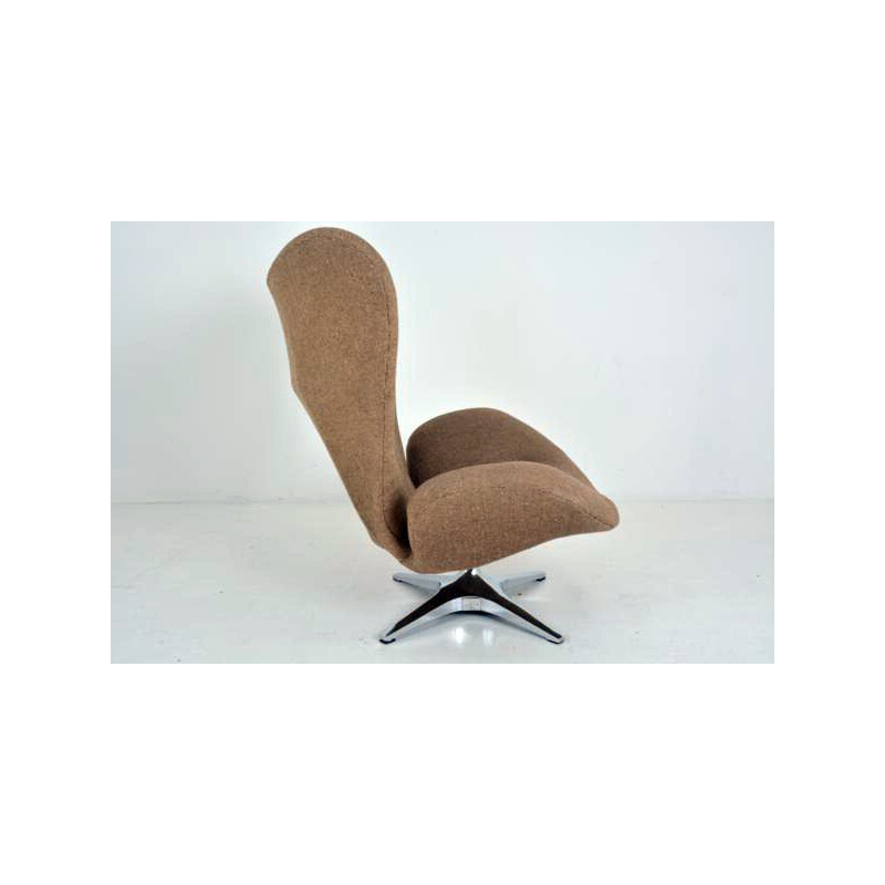 Rohe Noordolde armchair in metal and fabric - 1950s