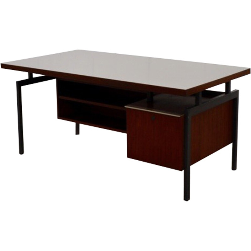 EFA desk in teak and metal, Georges FRYDMAN - 1960s