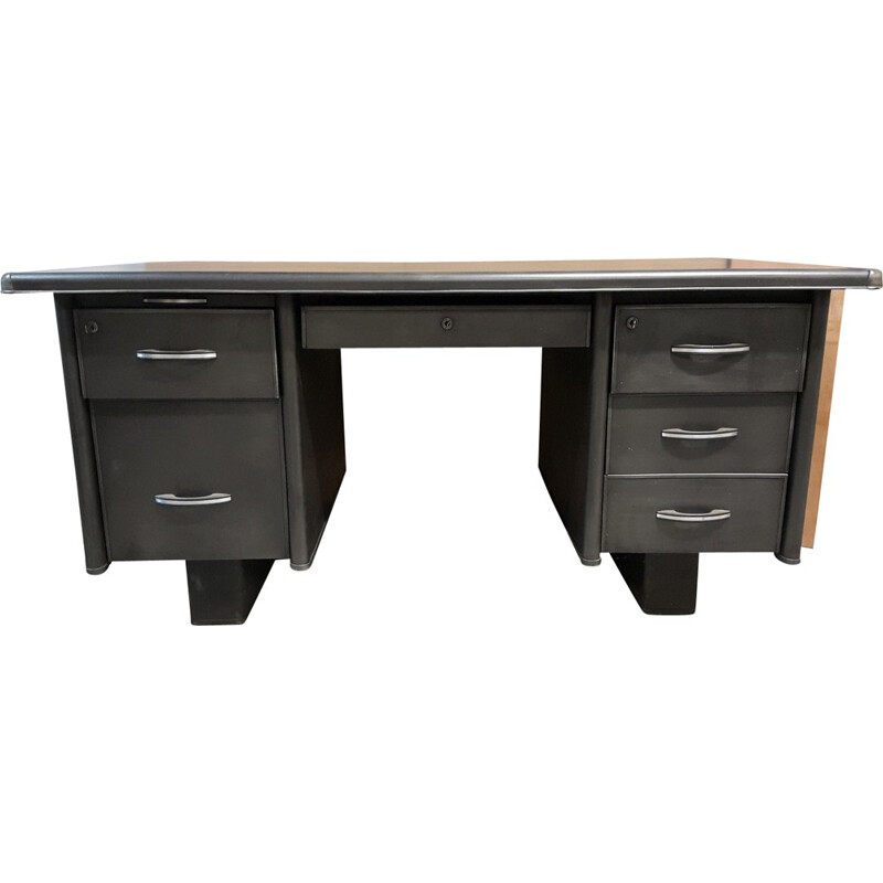 Mid-century Strafor desk in metal - 1950s