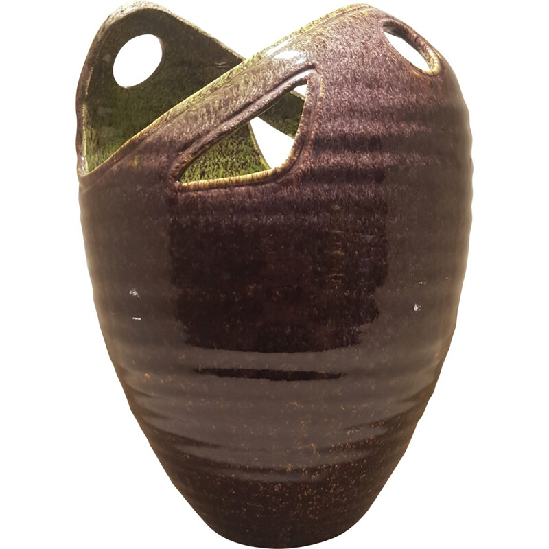 Large free form "Accolay" vase in ceramic - 1960s