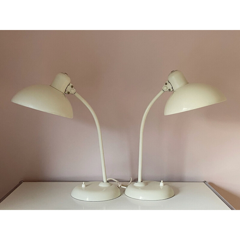 Pair of vintage lamps 6556 Bauhaus by Christian Dell for Kaiser Idell, Germany