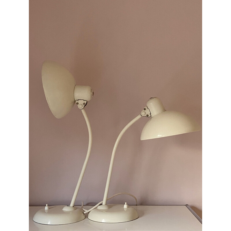 Paire de lampes vintage 6556 Bauhaus par Christian Dell pour Kaiser Idell, Allemagne