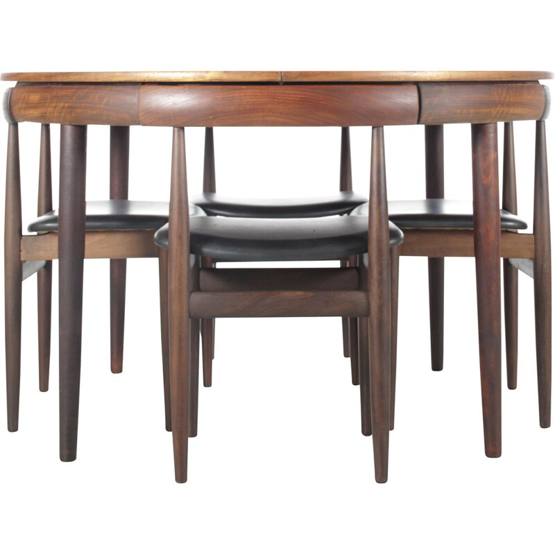 Scandinavian model 630 vintage dining set in rosewood by Hans Olsen for Frem Rojle, 1964s