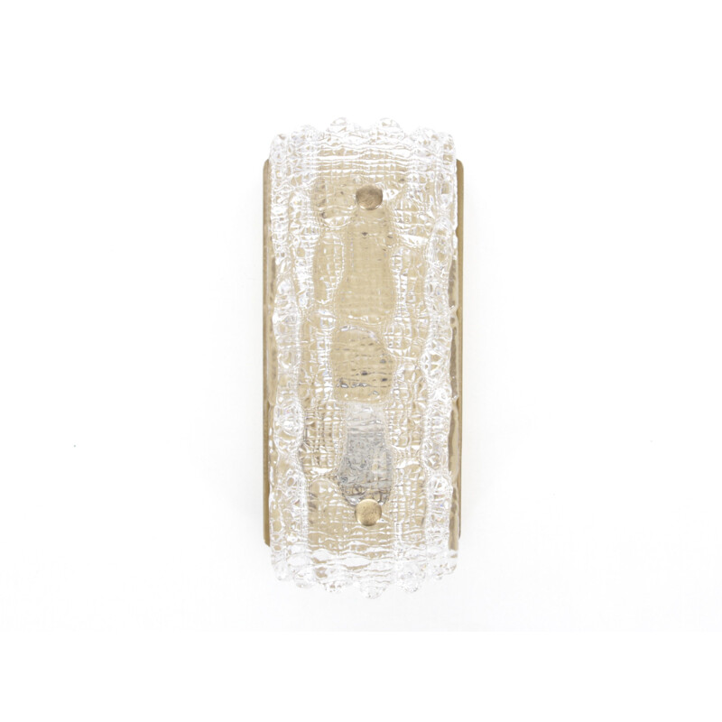 Ensemble de 4 d'appliques vintage scandinaves en cristal de Carl Fagerlund pour Orrefors