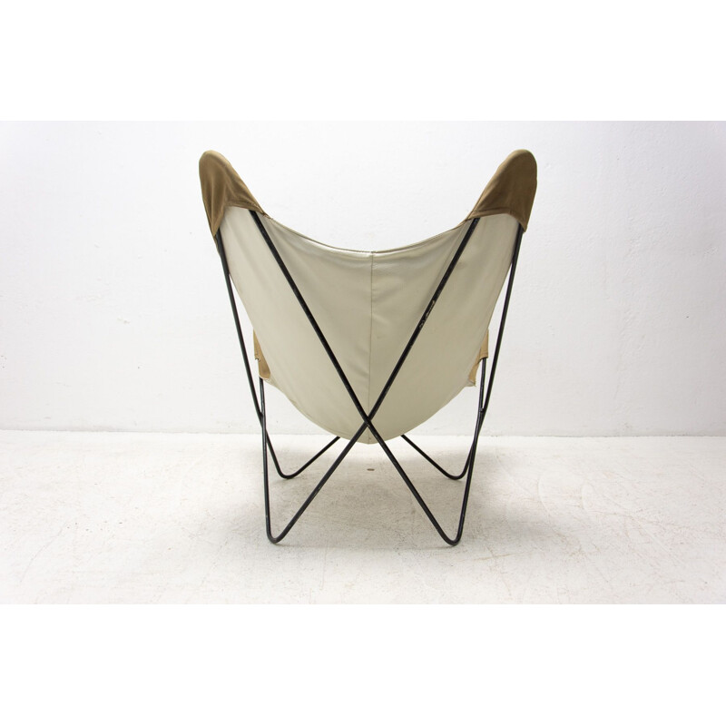 Vintage sculptural butterfly armchair by Jorge Ferrari-Hardoy, 1960s