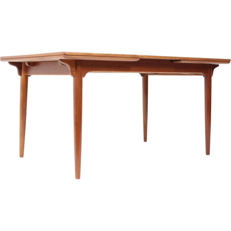 Rectangular extentable Omann Jun dining table in teak, Gunni OMANN - 1960s