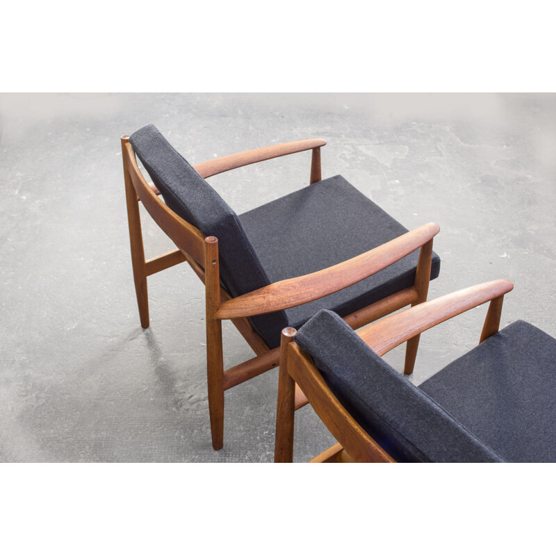 Pair of vintage armchairs by Grete Jalk for France & Søn, 1960s