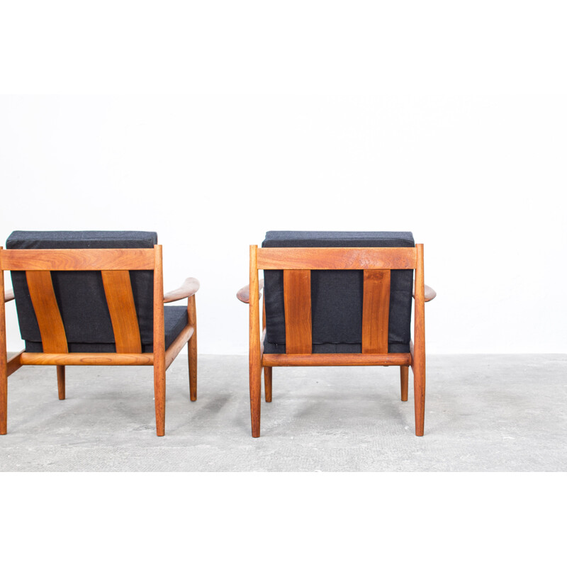 Pair of vintage armchairs by Grete Jalk for France & Søn, 1960s