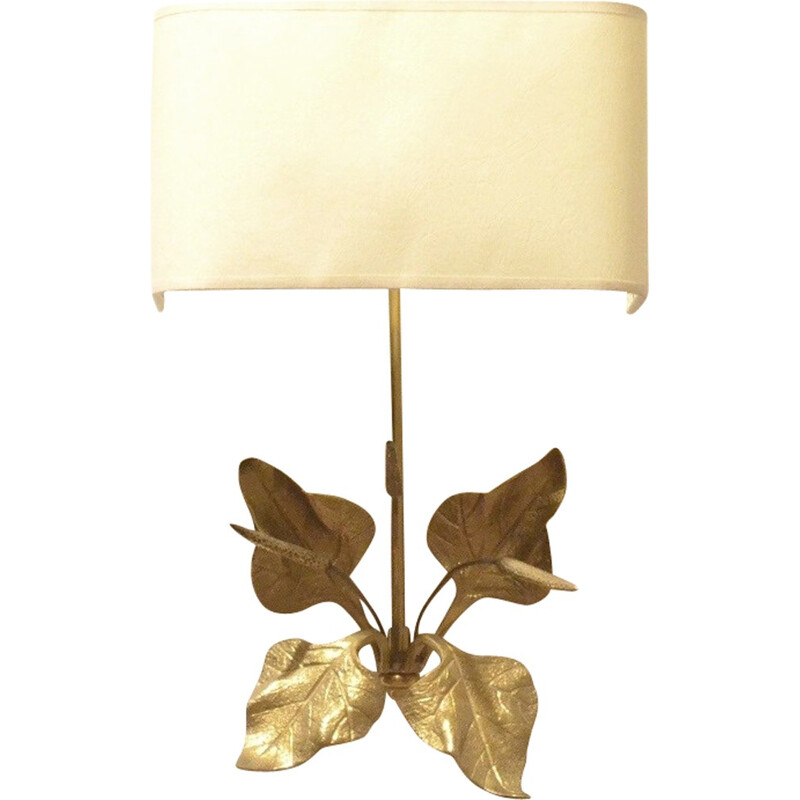 Solid brass wall lamp - 1970s