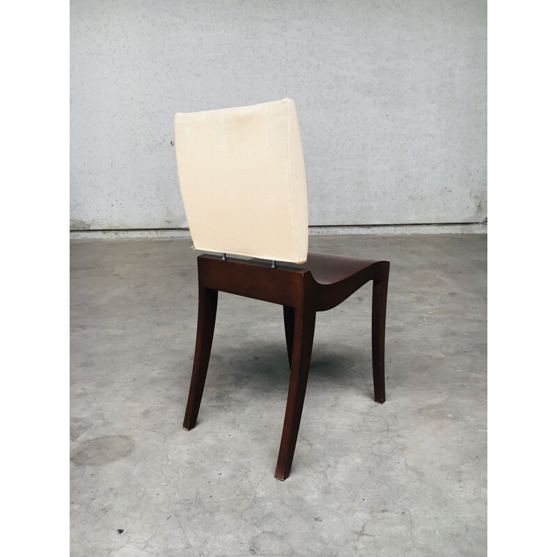 Set of 5 vintage wooden chairs "Finn" by Thibault Desombre for Ligne Roset, France 1990