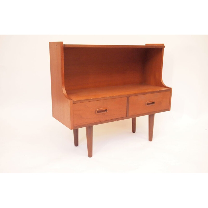 Small Scandinavian cabinet in brown teak - 1950s