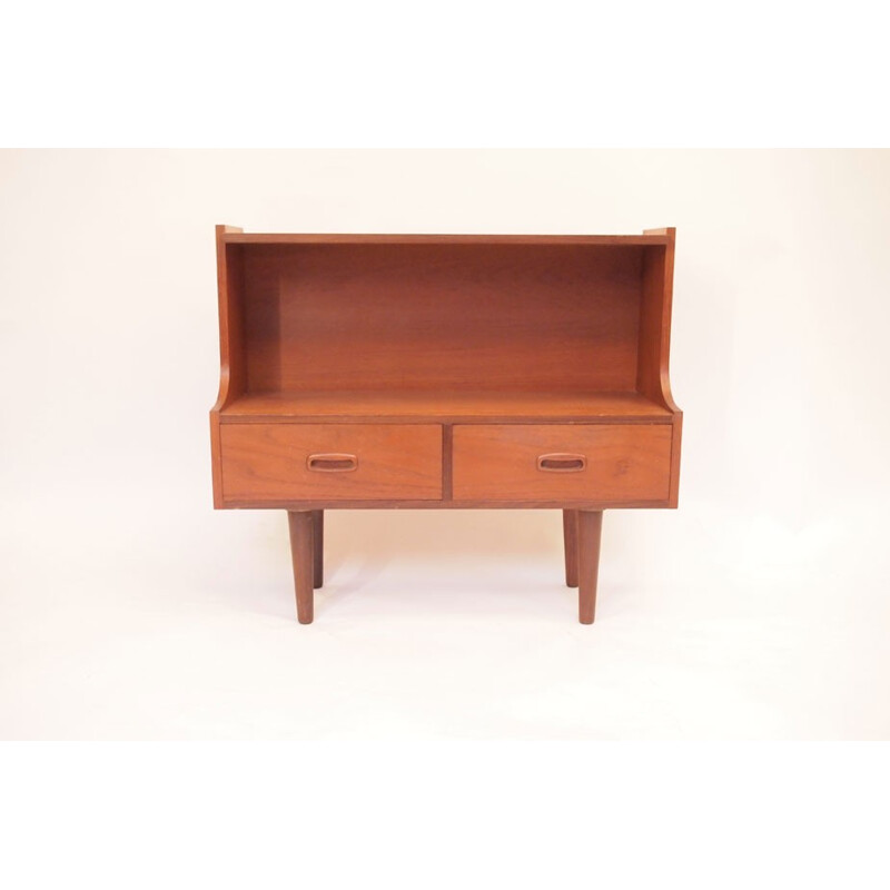 Small Scandinavian cabinet in brown teak - 1950s