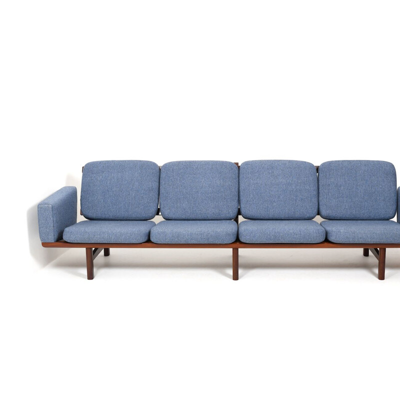 Ge-2364 sofá de teca vintage de Hans J. Wegner para Getama, Dinamarca 1960