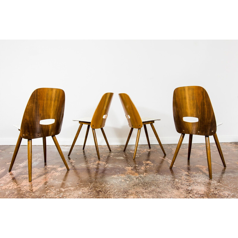 Set of 4 vintage chairs by Frantisek Jirák for Tatra Nabytok, Czechoslovakia 1960s