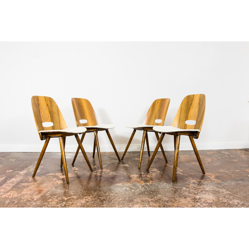 Set of 4 vintage chairs by Frantisek Jirák for Tatra Nabytok, Czechoslovakia 1960s